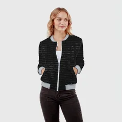 Женский бомбер 3D Символьный код - фото 2