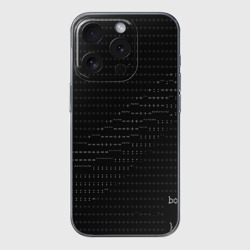 Чехол для iPhone 15 Pro силиконовый с защитой камеры Символьный код