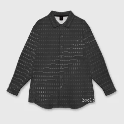 Женская рубашка oversize 3D Символьный код