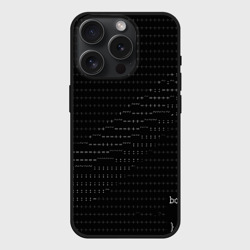 Чехол силиконовый для Apple iPhone 15 Pro матовый Символьный код