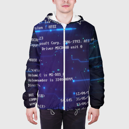 Мужская куртка 3D Bios code, цвет 3D печать - фото 4