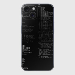 Чехол для iPhone 15 силиконовый с защитой камеры Программирование 7