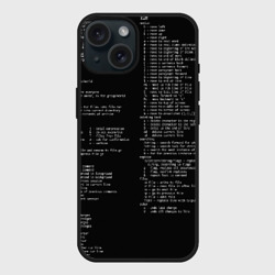 Чехол силиконовый для Apple iPhone 15 матовый Программирование 7