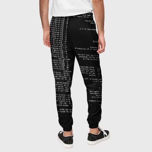 Мужские брюки 3D с принтом ПРОГРАММИРОВАНИЕ 7, вид сзади #2