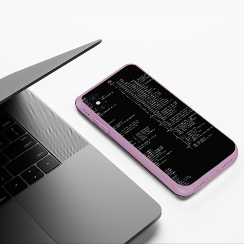 Чехол для iPhone XS Max матовый Программирование 7, цвет сиреневый - фото 5