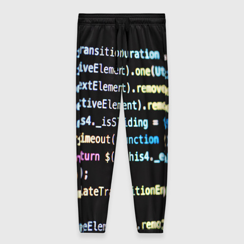 Женские брюки 3D с принтом ПРОГРАММИСТ, вид спереди #2
