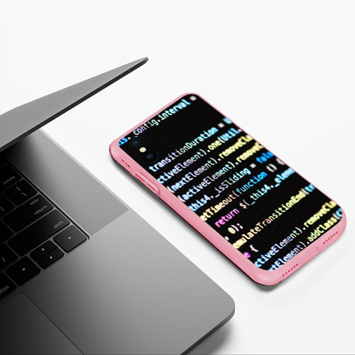 Чехол для iPhone XS Max матовый Программист, цвет баблгам - фото 5