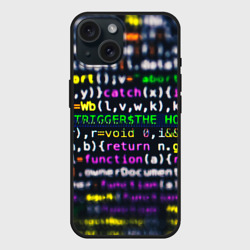 Чехол силиконовый для Apple iPhone 15 матовый Программирование