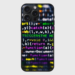 Чехол силиконовый для Apple iPhone 15 Pro Мax матовый Программирование