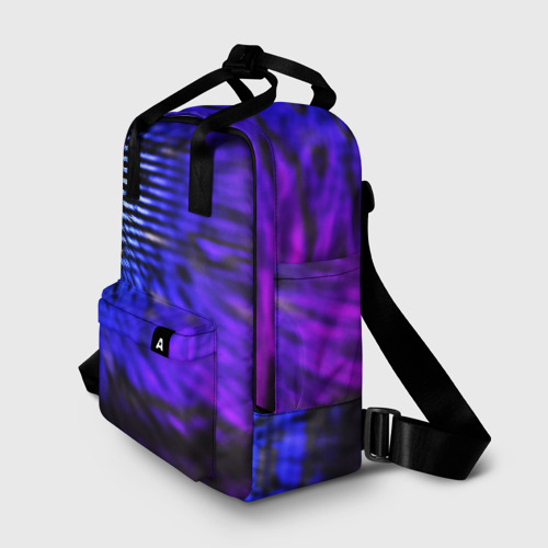 Женский рюкзак 3D с принтом НЕОНОВЫЙ КОД, фото на моделе #1