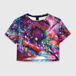 Женская футболка Crop-top 3D CS GO Hyper beast skin