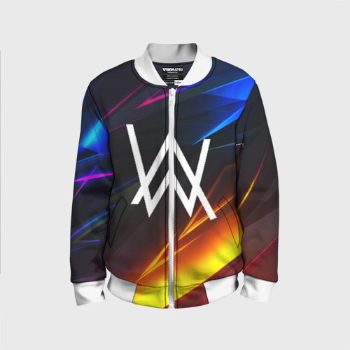 Детский бомбер 3D Alan Walker stripes