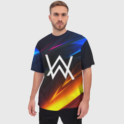 Мужская футболка oversize 3D Alan Walker stripes - фото 2