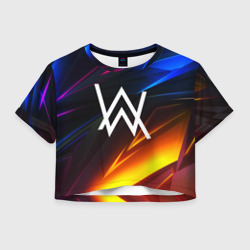 Женская футболка Crop-top 3D Alan Walker stripes