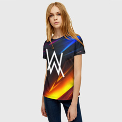Женская футболка 3D Alan Walker stripes - фото 2