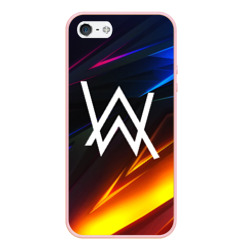 Чехол для iPhone 5/5S матовый Alan Walker stripes