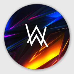 Круглый коврик для мышки Alan Walker stripes