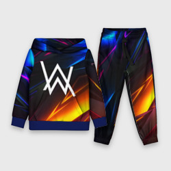 Детский костюм с толстовкой 3D Alan Walker stripes