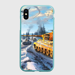 Чехол для iPhone XS Max матовый Советский танк