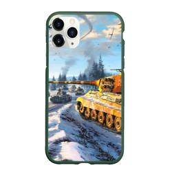 Чехол для iPhone 11 Pro матовый Советский танк