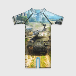 Детский купальный костюм 3D Танки