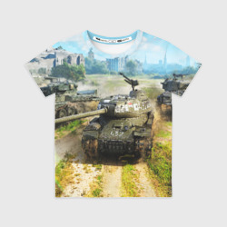 Детская футболка 3D Танки