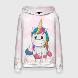 Женская толстовка 3D Милый единорог