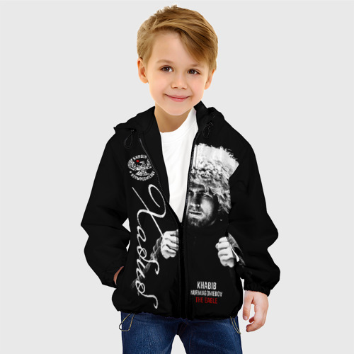 Детская куртка 3D Хабиб Нурмагомедов, цвет черный - фото 3