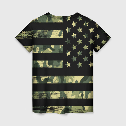 Женская футболка 3D American Flag Camo - фото 2