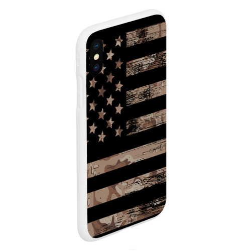 Чехол для iPhone XS Max матовый American Flag Camo - фото 3