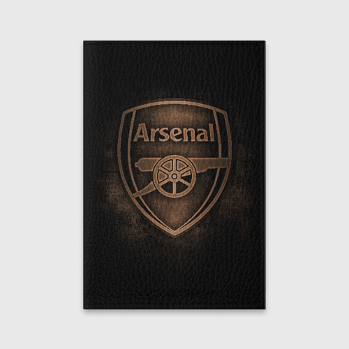 Обложка для паспорта матовая кожа с принтом Arsenal, вид спереди №1