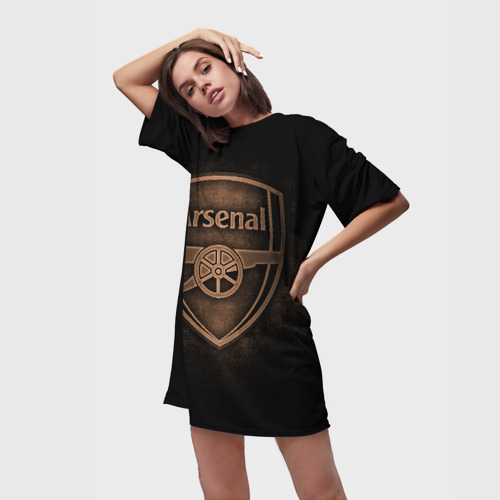 Платье-футболка 3D Arsenal, цвет 3D печать - фото 3