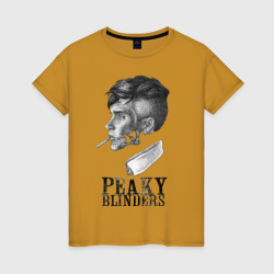 Женская футболка хлопок Череп Томми Peaky Blinders