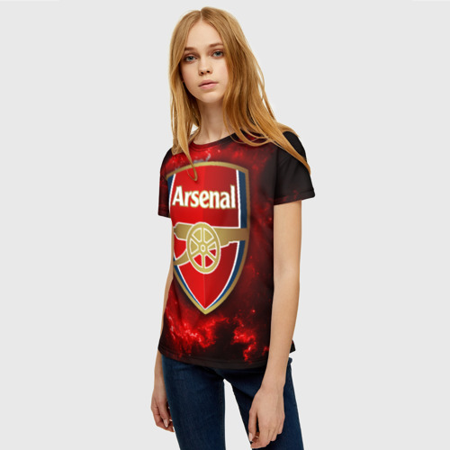Женская футболка 3D Arsenal, цвет 3D печать - фото 3