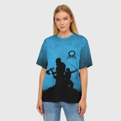 Женская футболка oversize 3D God of War - фото 2