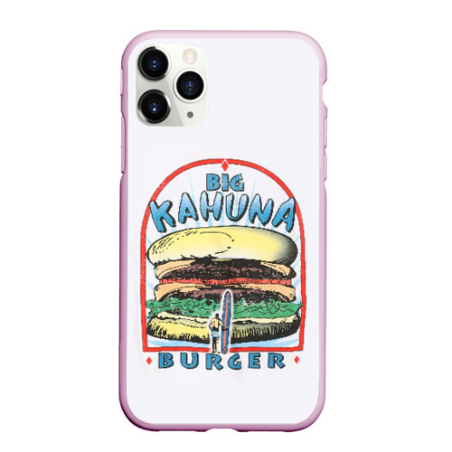 Чехол для iPhone 11 Pro Max матовый Big Kahuna Burger, цвет розовый