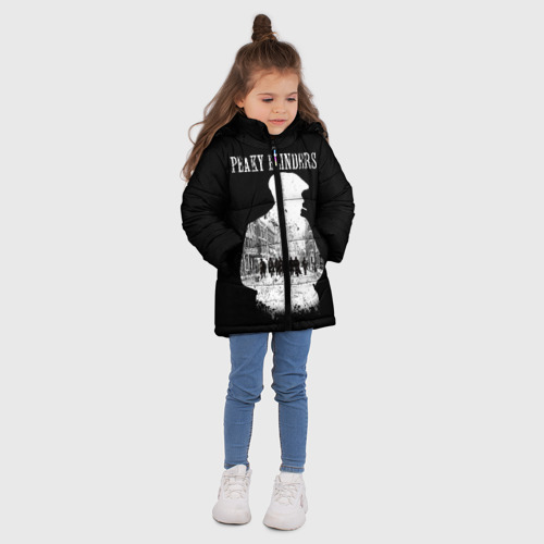 Зимняя куртка для девочек 3D Острые козырьки, цвет черный - фото 5