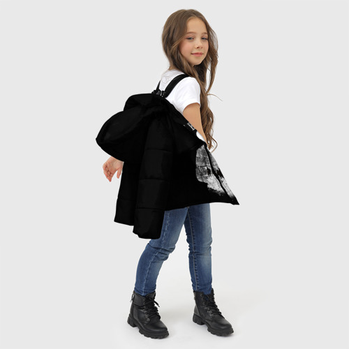 Зимняя куртка для девочек 3D Острые козырьки, цвет черный - фото 6