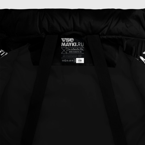 Зимняя куртка для девочек 3D Острые козырьки, цвет черный - фото 7