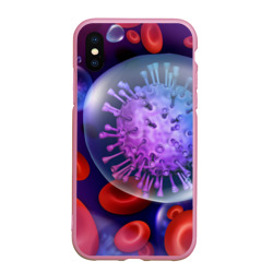 Чехол для iPhone XS Max матовый Лейкоциты и клетка