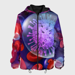 Мужская куртка 3D Лейкоциты и клетка