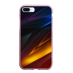 Чехол для iPhone 7Plus/8 Plus матовый Geometry stripes neon геометрия неон