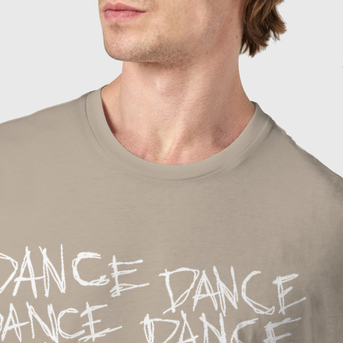 Мужская футболка хлопок Dance to the radio, цвет миндальный - фото 6
