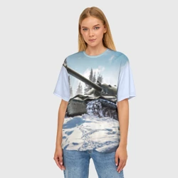 Женская футболка oversize 3D Танк - фото 2