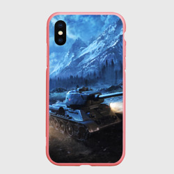 Чехол для iPhone XS Max матовый Танк