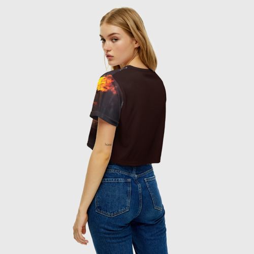 Женская футболка Crop-top 3D ТАНКИ, цвет 3D печать - фото 5