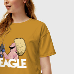 Женская футболка хлопок Oversize Eagle - фото 2
