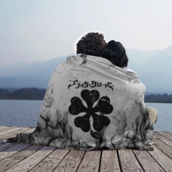 Плед 3D Черный Клевер горящий фон - фото 2