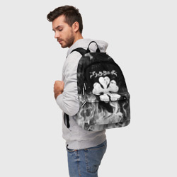 Рюкзак 3D Черный Клевер дымящийся фон - фото 2
