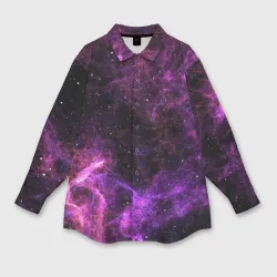 Женская рубашка oversize 3D Темная Материя